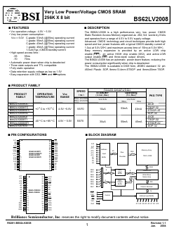 BS62LV2008STIG55 Datasheet PDF Brilliance Semiconductor