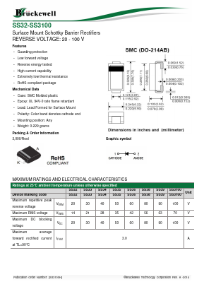 SS35 Datasheet PDF Bruckewell Technology LTD