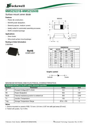 MMSZ5229B Datasheet PDF Bruckewell Technology LTD
