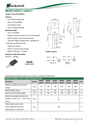MURF1620CT Datasheet PDF Bruckewell Technology LTD