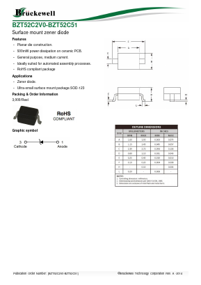 BZT52C8V2 Datasheet PDF Bruckewell Technology LTD