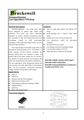ESD0503-04 Datasheet PDF Bruckewell Technology LTD