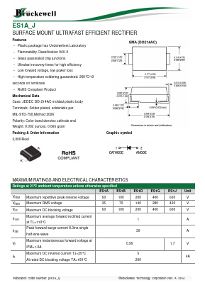 ES1A_J Datasheet PDF Bruckewell Technology LTD
