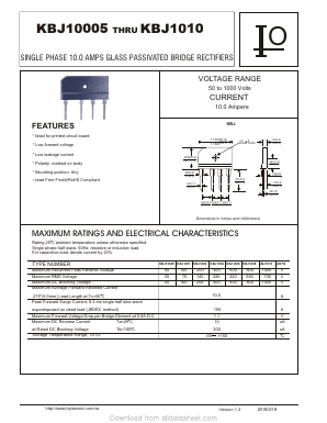 KBJ10005 Datasheet PDF Bytesonic Electronics Co., Ltd.