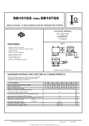 DB101GS Datasheet PDF Bytesonic Electronics Co., Ltd.