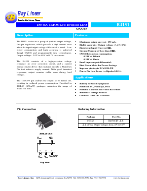 B4151R Datasheet PDF Bay Linear
