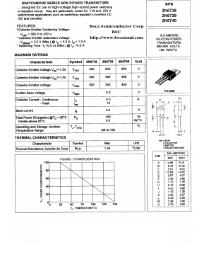 2N6740 Datasheet PDF Boca Semiconductor