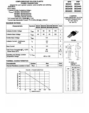 BD244 Datasheet PDF Boca Semiconductor