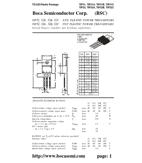 TIP32C Datasheet PDF Boca Semiconductor