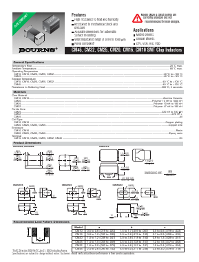 CM10 Datasheet PDF Bourns, Inc