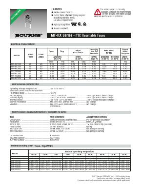 MF-RX185 Datasheet PDF Bourns, Inc