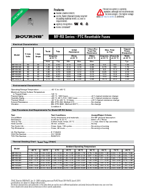 MF-RX160-AP Datasheet PDF Bourns, Inc