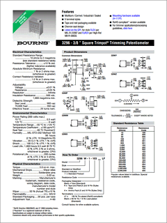 3296Y-1-101 Datasheet PDF Bourns, Inc