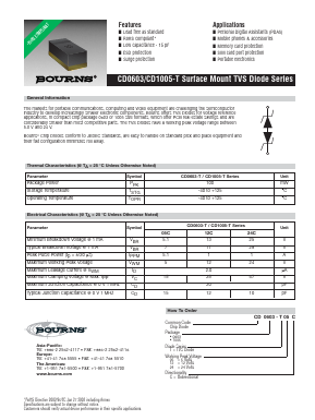CD1005-T12C Datasheet PDF Bourns, Inc