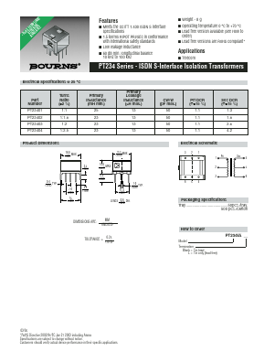 PT23402 Datasheet PDF Bourns, Inc