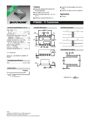 PT66002 Datasheet PDF Bourns, Inc