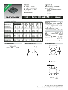 SRR1240-680M Datasheet PDF Bourns, Inc