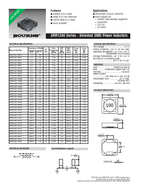 SRR1240-391K Datasheet PDF Bourns, Inc