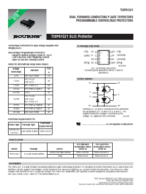 TISP61521D Datasheet PDF Bourns, Inc