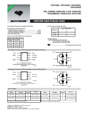 TISP61089ADR-S Datasheet PDF Bourns, Inc