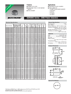 SDR0805 Datasheet PDF Bourns, Inc
