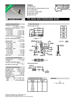 PTL20-19O1-105B2 Datasheet PDF Bourns, Inc