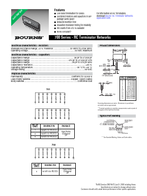 4608H-701-123/121L Datasheet PDF Bourns, Inc