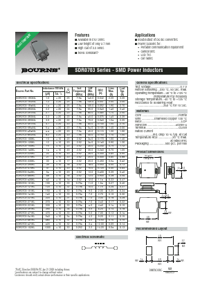 SDR0703-821KL Datasheet PDF Bourns, Inc