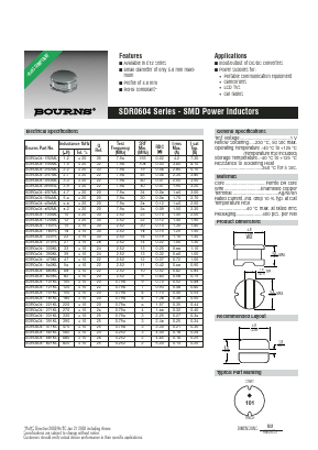 SDR0604-120ML Datasheet PDF Bourns, Inc