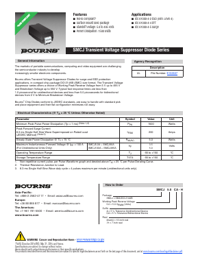 SMCJ9.0A-H Datasheet PDF Bourns, Inc