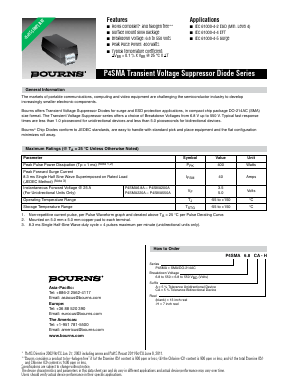 P4SMA170A-H Datasheet PDF Bourns, Inc