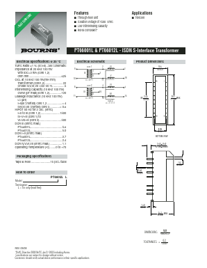 PT66001L Datasheet PDF Bourns, Inc