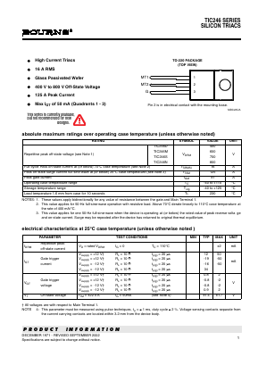 TIC246 Datasheet PDF Bourns, Inc