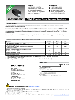 P6SMB22CA-Q Datasheet PDF Bourns, Inc