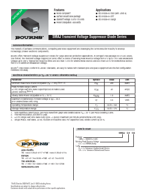 SMAJ Datasheet PDF Bourns, Inc