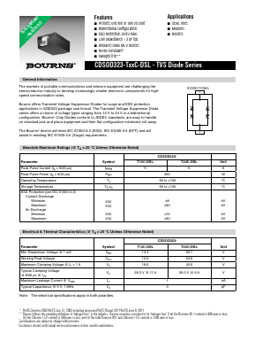 CDSOD323-TXXC-DSL Datasheet PDF Bourns, Inc