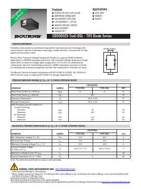CDSOD323-T24C-DSL Datasheet PDF Bourns, Inc