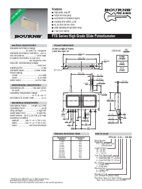 PTS Datasheet PDF Bourns, Inc