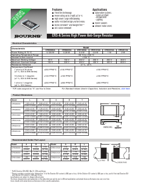 CRS0603A Datasheet PDF Bourns, Inc