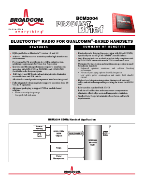 BCM2004 Datasheet PDF Broadcom Corporation