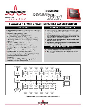 BCM5692 Datasheet PDF Broadcom Corporation