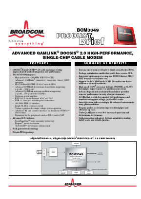 BCM3349 Datasheet PDF Broadcom Corporation