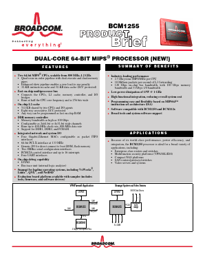 BCM1255 Datasheet PDF Broadcom Corporation