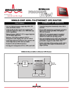 BCM6335 Datasheet PDF Broadcom Corporation