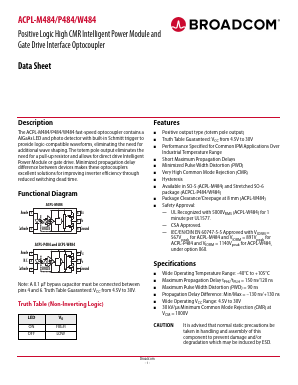 ACPL-M484 Datasheet PDF Broadcom Corporation
