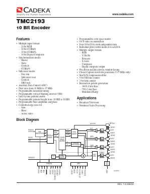 TMC2193KJC Datasheet PDF Cadeka Microcircuits LLC.