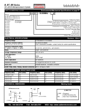 BF32E5 Datasheet PDF Caliber Electronics Inc.