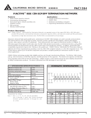 PAC1284 Datasheet PDF California Micro Devices Corp