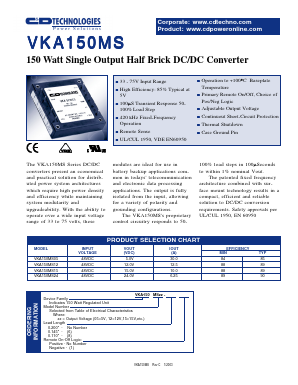 VKA150MS05-61 Datasheet PDF C and D TECHNOLOGIES