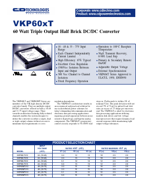 VKP60LT312-8 Datasheet PDF C and D TECHNOLOGIES